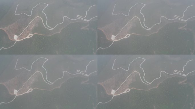 山区赛道盘山路俯瞰