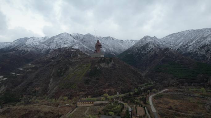 中条山雪景 关帝圣像雪景