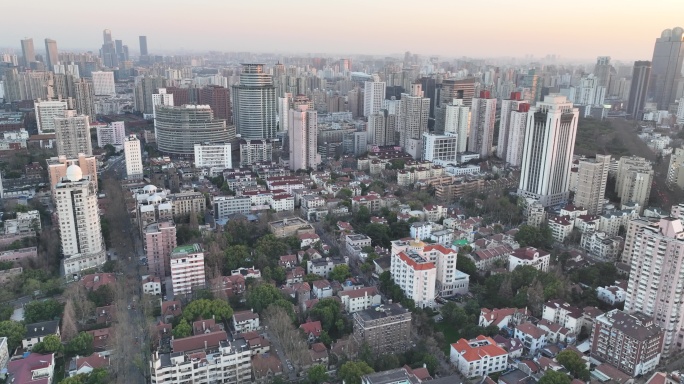 5K原素材-上海徐汇区城市景观，高安路