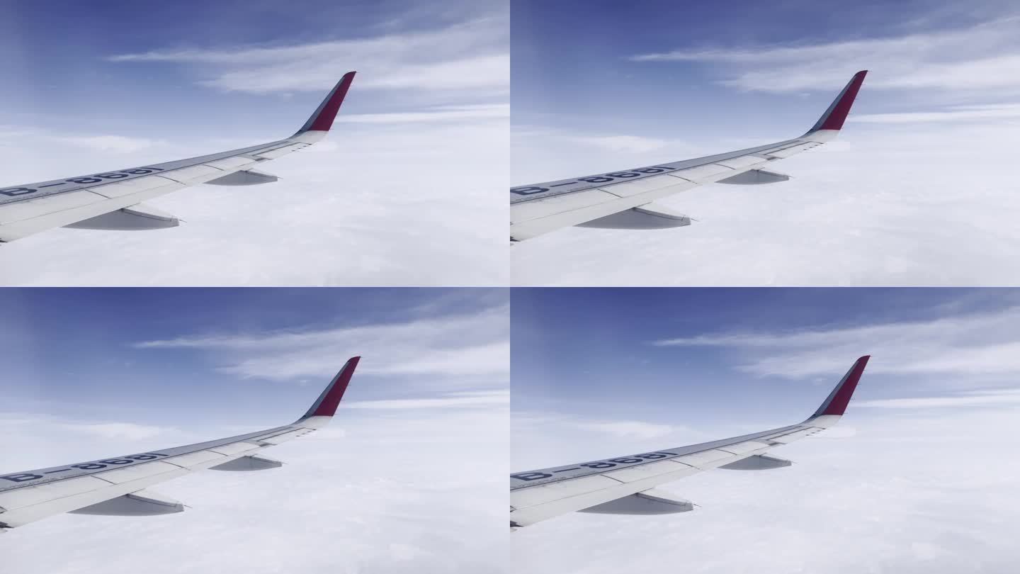 飞机蓝天云层