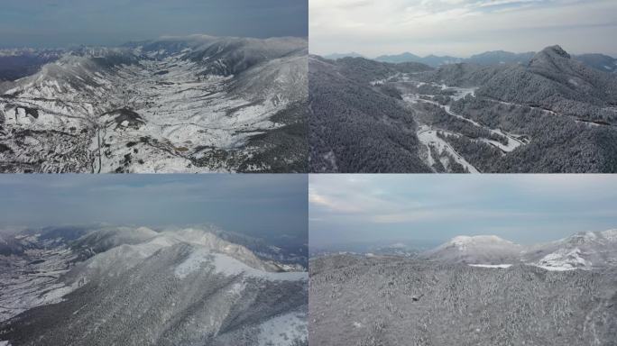 临安太子尖浙西天池雪景航拍