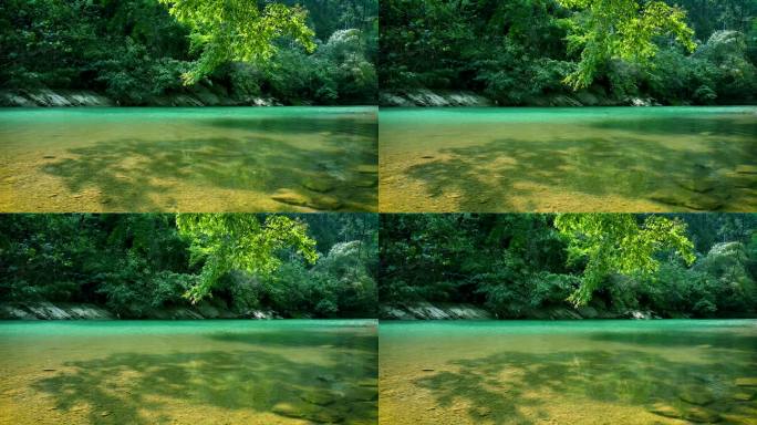 云南风景绿水青山清澈河水唯美自然风光