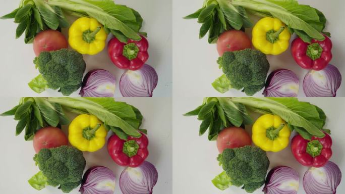 新鲜的蔬菜4K实拍素材