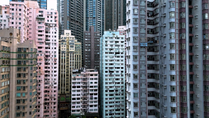 香港密集的高楼建筑群鸽子楼【原创4K50