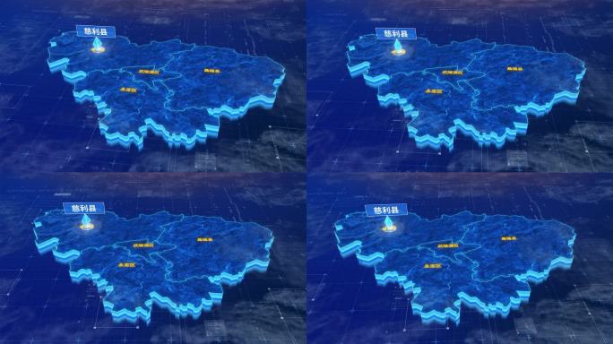 张家界市慈利县蓝色三维科技区位地图