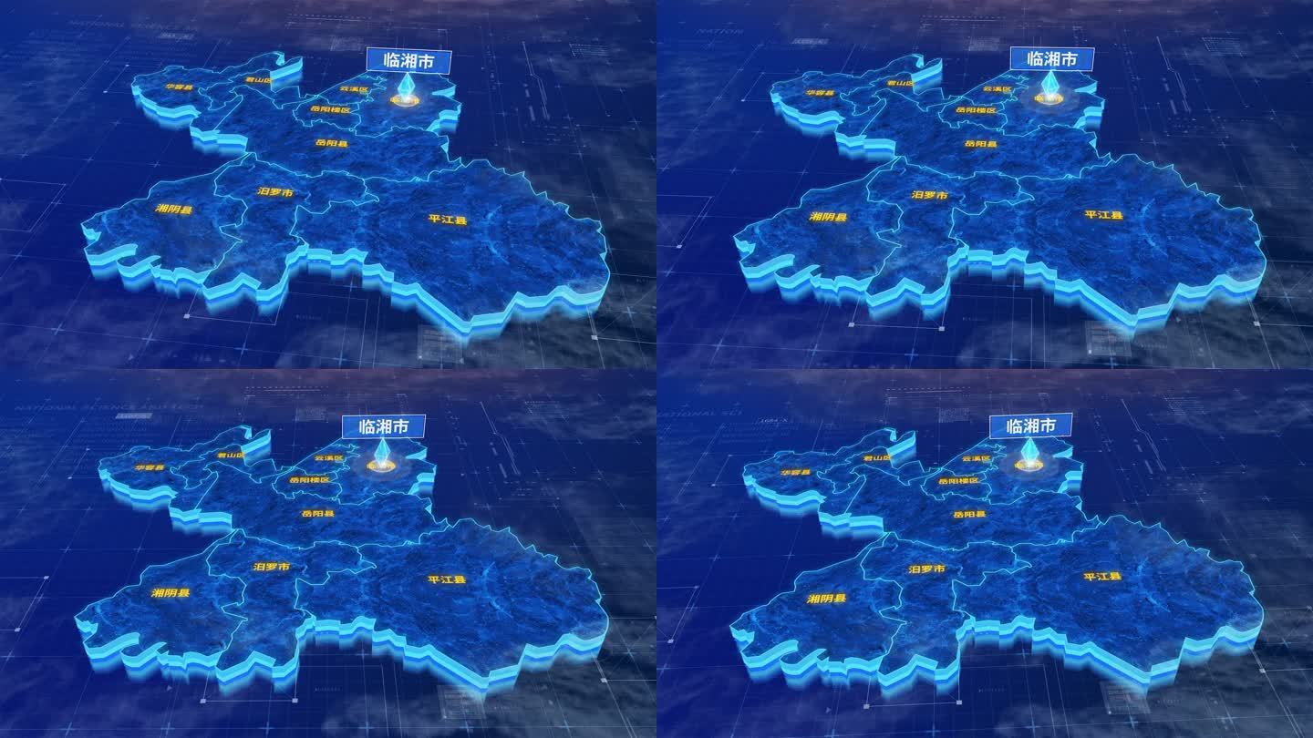 岳阳市临湘市蓝色三维科技区位地图