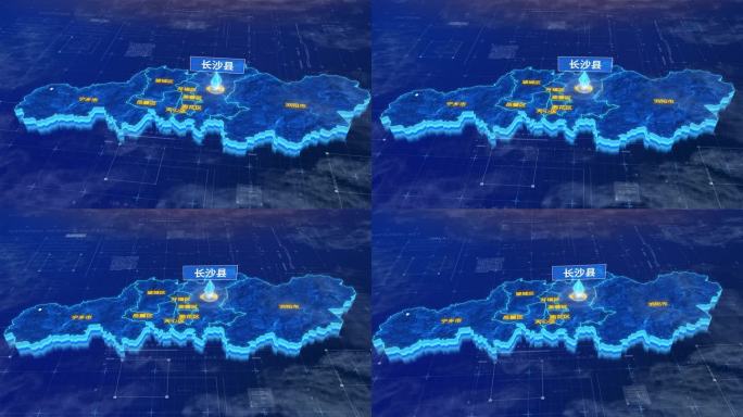 长沙市长沙县蓝色三维科技区位地图