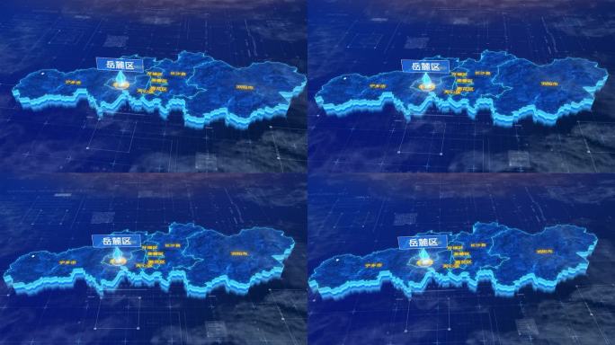 长沙市岳麓区蓝色三维科技区位地图