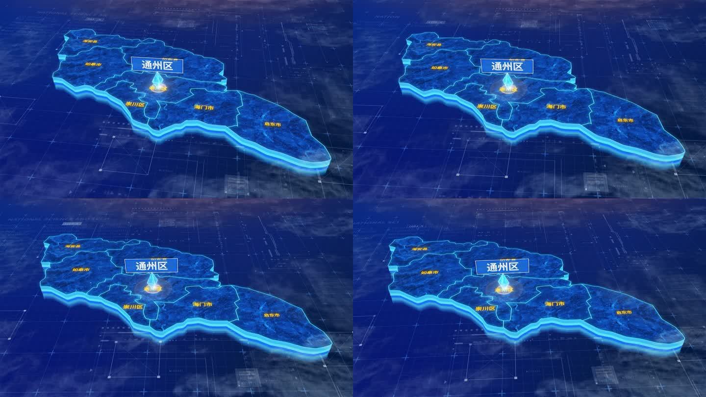南通市通州区蓝色三维科技区位地图