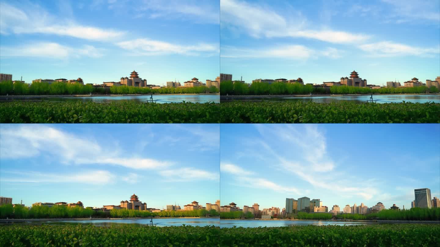 莲花池公园 湖延时拍摄