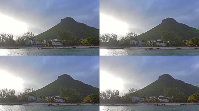 早晨的热带岛屿景色