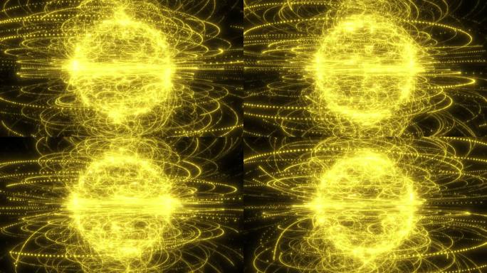 金色粒子螺旋耀斑带通道