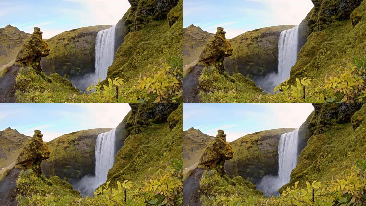 冰岛斯洛莫 DS 斯科加福斯瀑布