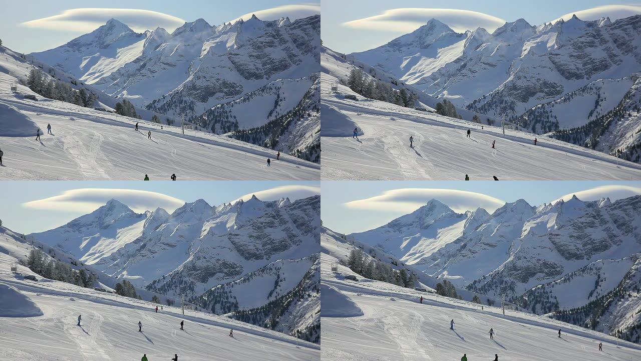 滑雪胜地滑雪滑冰雪运动冬天体育