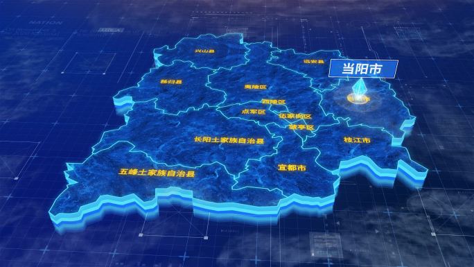 宜昌市当阳市蓝色三维科技区位地图