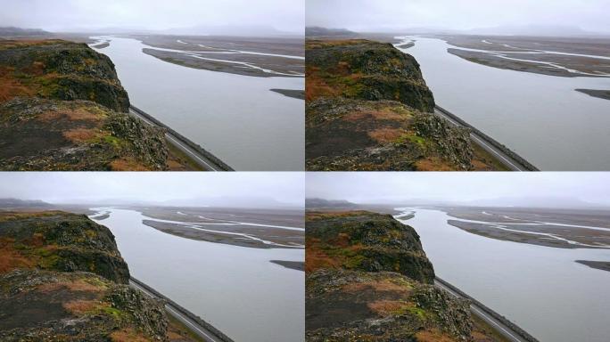 冰岛广阔的土地上长满苔藓的山丘