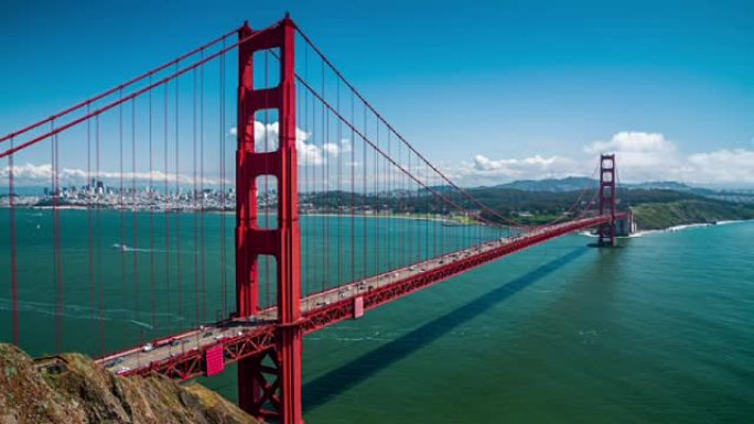 旧金山金门大桥-4k城市景观、景观和建立者