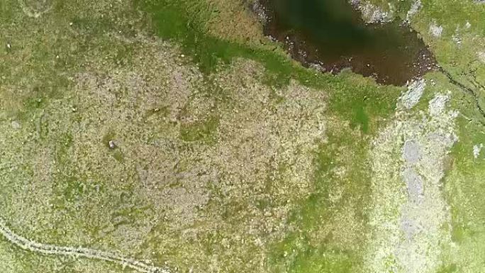 苔原山空中景观航拍俯拍鸟瞰高山山脉山区森