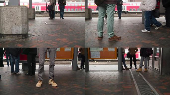 追踪镜头：火车站台上的通勤者