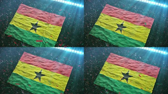 加纳国旗在体育场加纳国旗在体育场世界杯礼