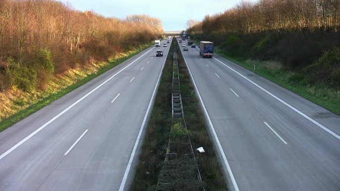 高速公路车流公路夜景汽车