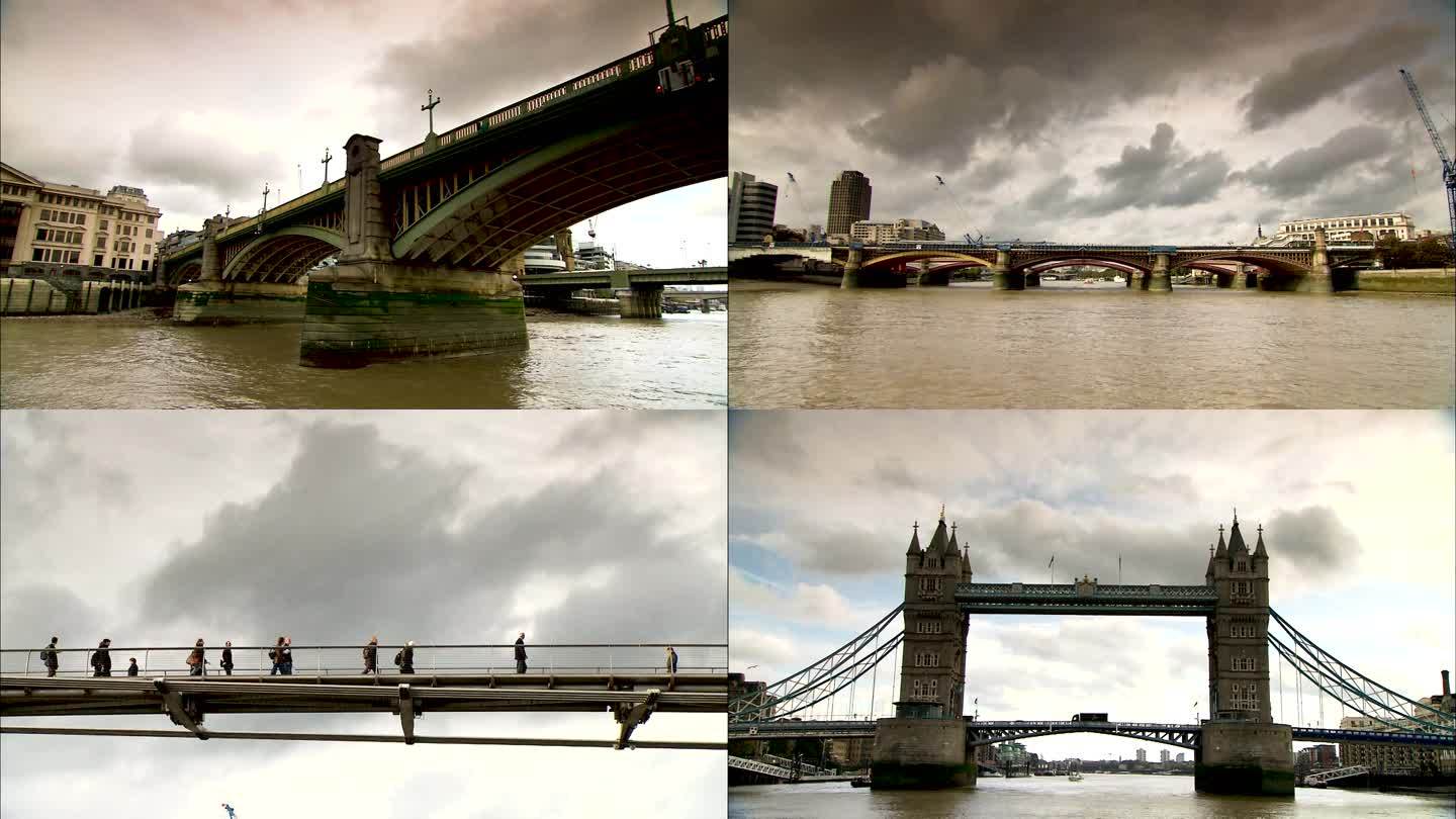 泰晤士河 城市中心 桥梁结构