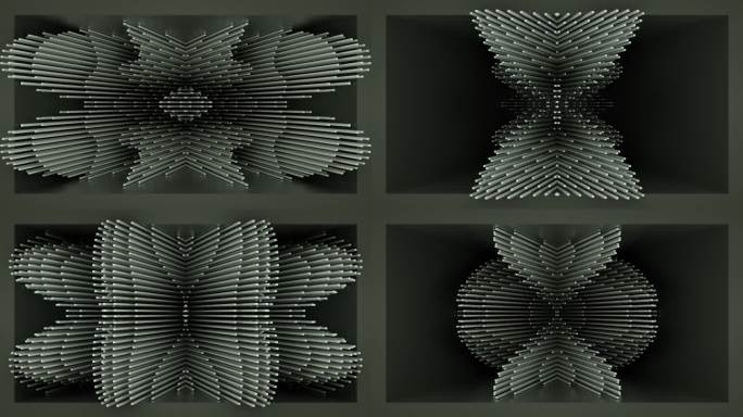 【裸眼3D】黑金方点艺术空间矩阵立体曲线
