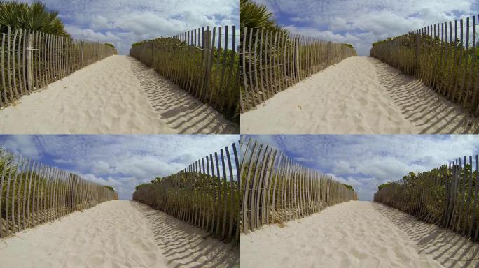 高清：通往海滩的Sandy Path