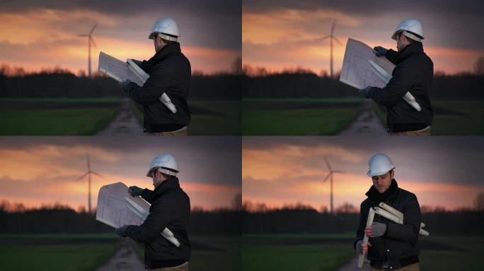 建筑师可再生能源风力发电机风车风电网风能
