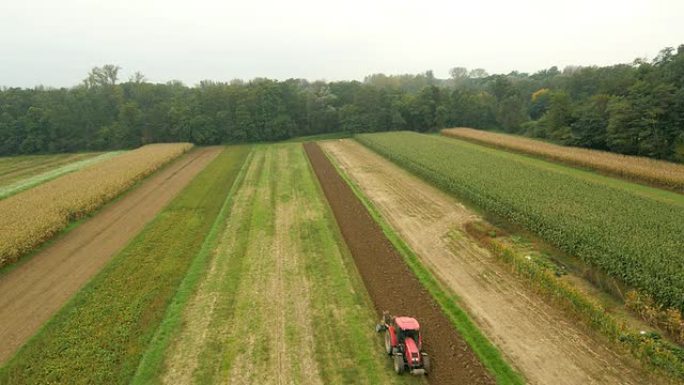 空中飞地三农业农田园耕地种植大米水稻丰收