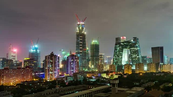 晚上T/L平移北京中央商务区