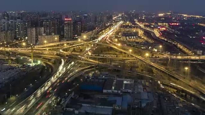 T/L MS HA ZO复杂运输系统，昼夜过渡/北京，中国