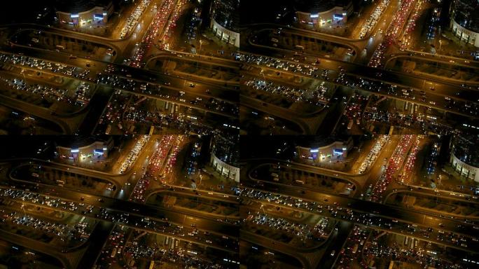 北京交通拥堵鸟瞰图/中国北京