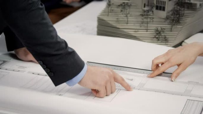 建筑师握手技术企业公司特写手