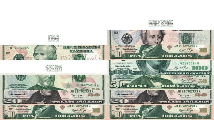 高清: 用美元钞票动画