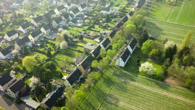 德国小镇的空中拍摄