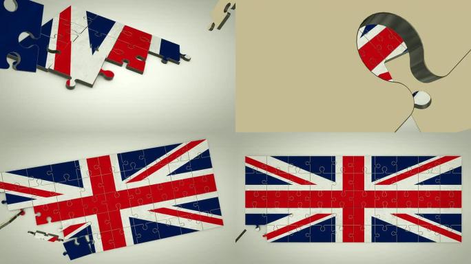 英国国旗拼图国旗动画拼图