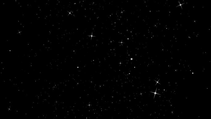 白色星空星光粒子冲屏闪烁发光唯美背景素材