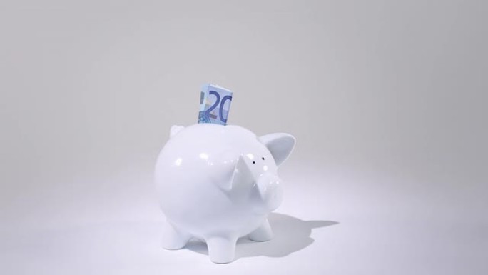 小猪银行白色小猪存钱罐20元零钱