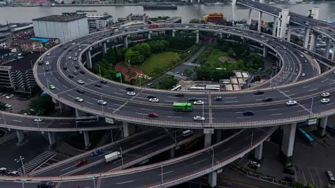 时间流逝-上海城市交通，南浦大桥 (CU HA缩小)