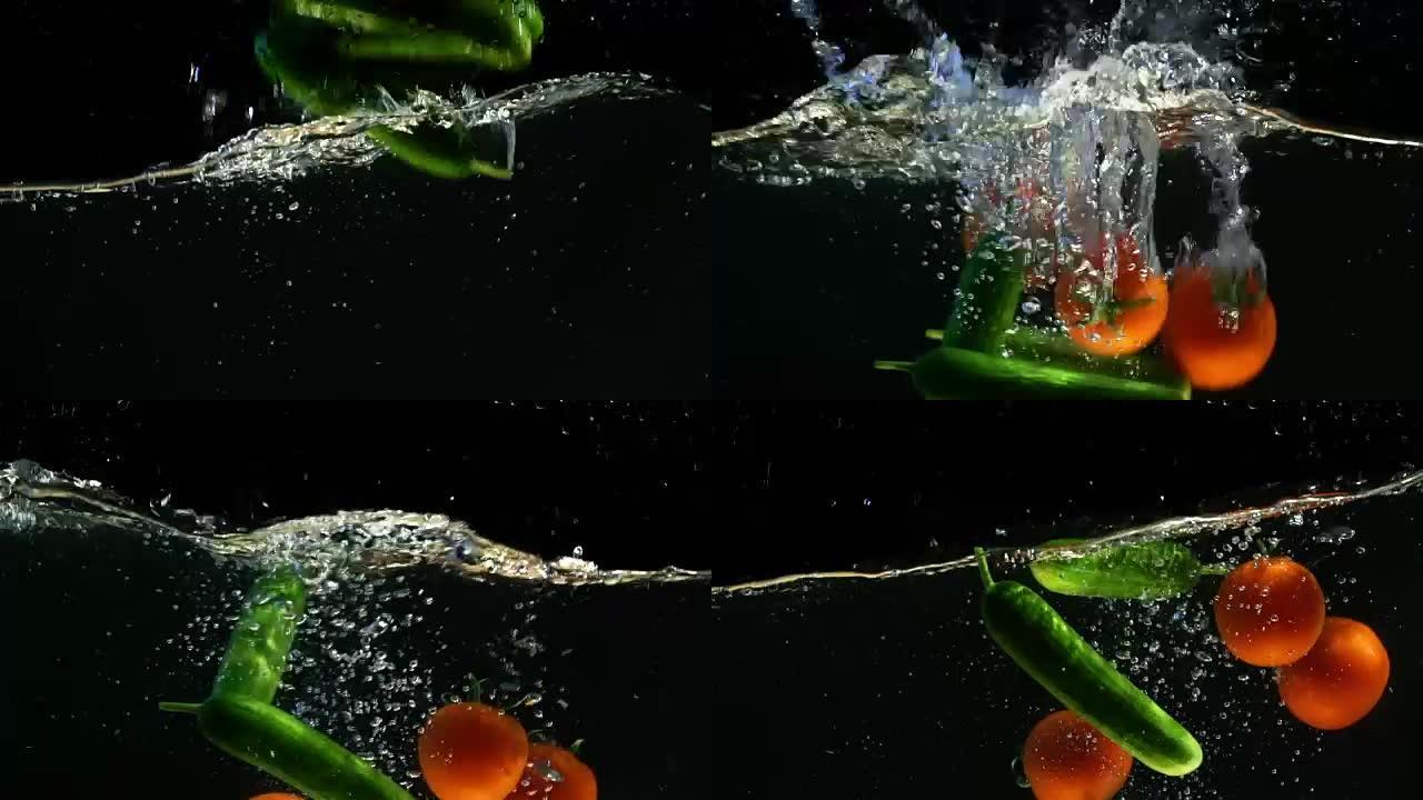 黄瓜蘸水慢动作