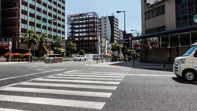4k延时的人在日本大阪过马路