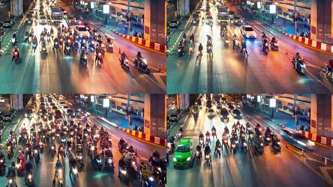 曼谷的城市交通。泰国。超高清视频