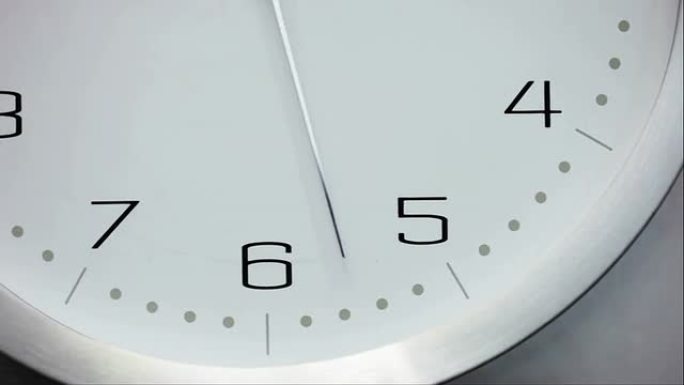 定时TI转动的指针白色钟表