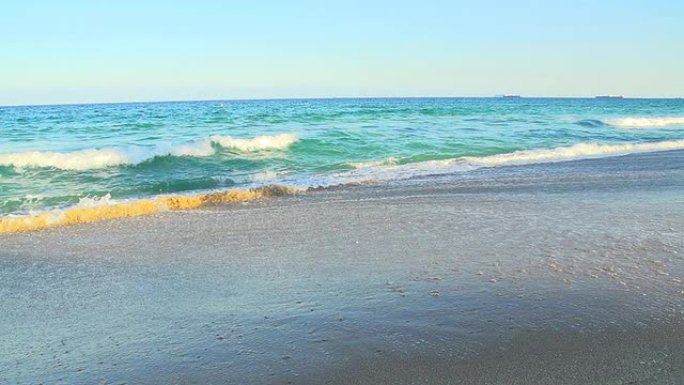 高清超级慢镜头：佛罗里达海滩上的海浪