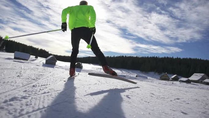 越野滑雪滑雪滑冰雪运动冬天体育