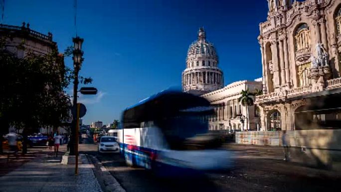 时间流逝: 哈瓦那Capitolio-古巴