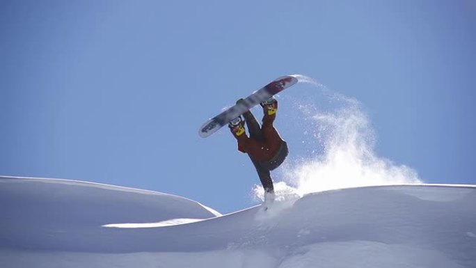 滑雪者表演特技滑雪滑冰雪运动冬天体育