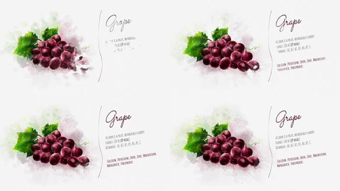 关于葡萄的卡片及其描述