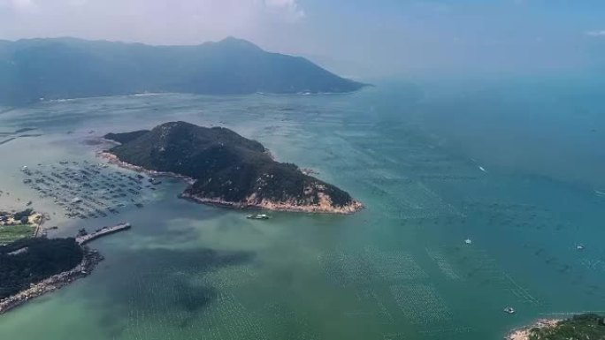 岛屿的鸟瞰图海岛山海视频素材山水